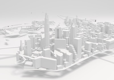 城市建筑3d插图