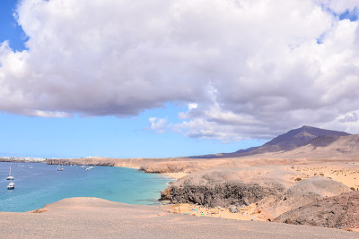 西班牙加那利群岛热带火山的景观