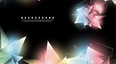 abstract background with glowing triangles that ov