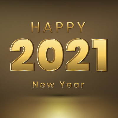 Happy New year 2021 - new year Shining background 
