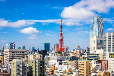 东京，日本城市景观从Toranomon区