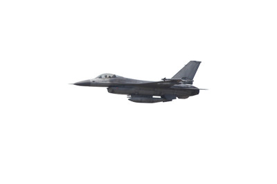 F-16飞机孤立在白色背景上。战争的概念。