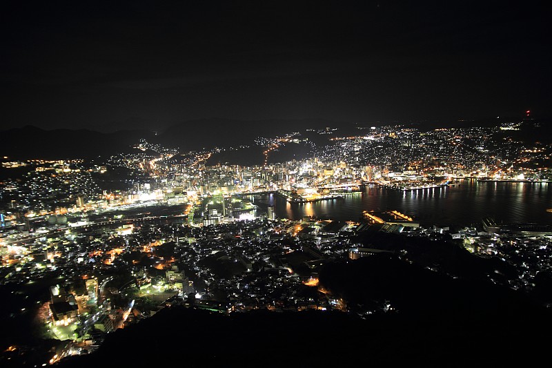 日本长崎的夜景