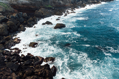大西洋特内里费海岸海湾的一场强大风暴。