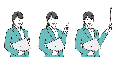女商人做演示