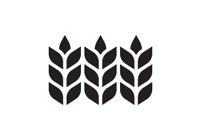 小麦或大麦的图标。粮食的象征。矢量插图。