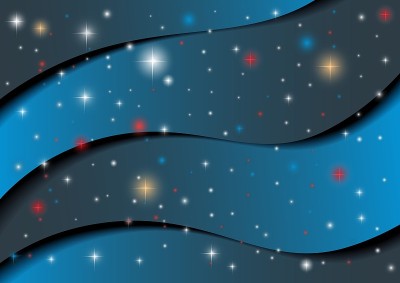 空间背景，恒星和星云。矢量插图。
