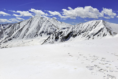 科罗拉多14er Torreys峰与美丽的高海拔高山景观，雪峰，落基山脉