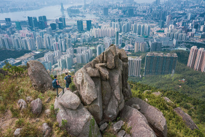 香港九龙山顶远足者