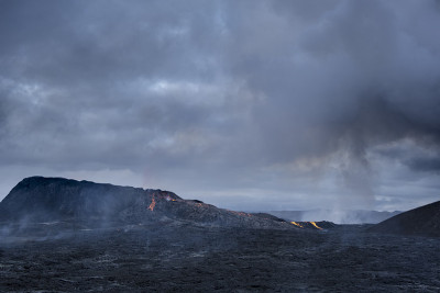 Grindavík，冰岛活火山火山口熔岩