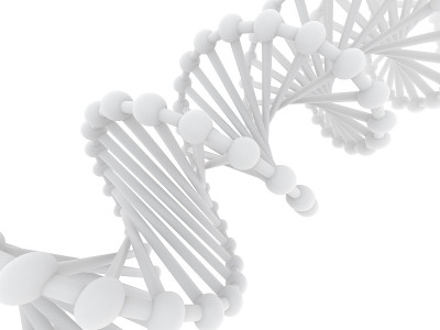 DNA链。抽象的科学背景。三维渲染