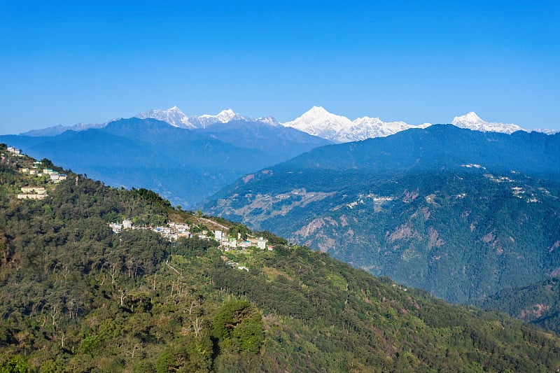 Kangchenjunga看来,甘托克