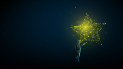 Children Reaching for the Star. Take a Star from t