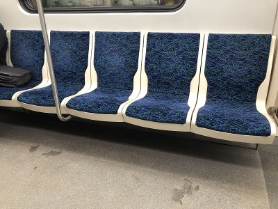 地铁,火车,座位,绿、蓝、视角