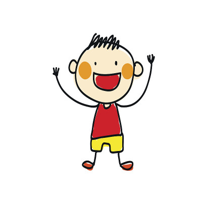 穿黄色短裤的男孩