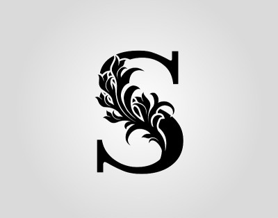 花的字母S奢侈标志图标