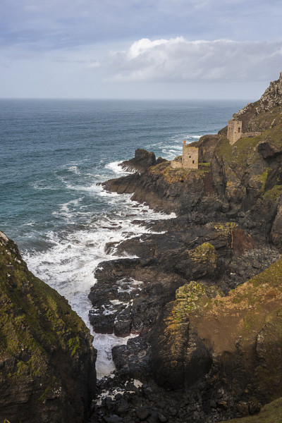 著名的crown Engine Houses, Botallack Mine, St. Just, 