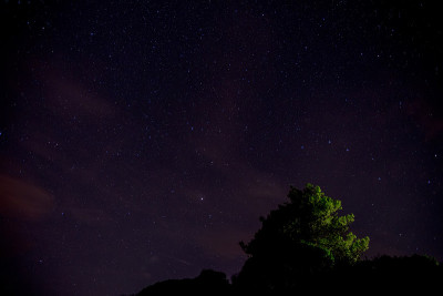 有星星的夜空和良好的空间视野