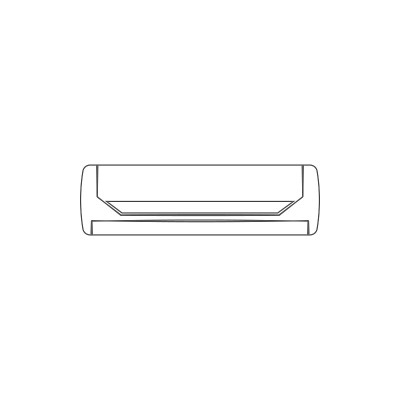 拆分空调图标。移动概念和web应用程序图标的网络安全元素。细线图标用于网站设计和开发，应用程序开发