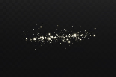 矢量光与星点闪烁。神奇的效果。背景光的影响。