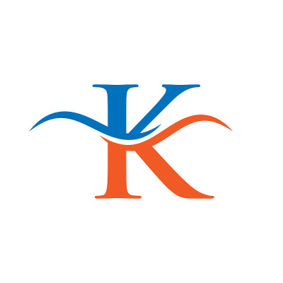 K标志设计业务和公司形象。创意的K字母与豪华概念。K字母Logo模板