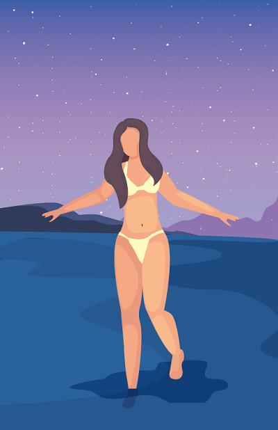 女性夏季假期设计