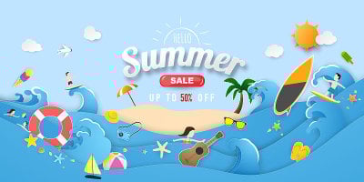 夏泳圈问候背景。庆祝矢量插图。海报，旗帜矢量插图和设计海报卡，