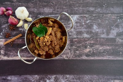 牛肉Rendang。传统的印尼菜在开斋节或Idul Fitri