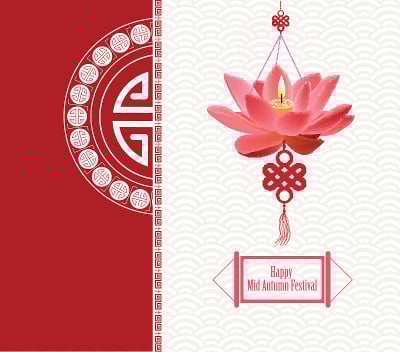 东方宝莲灯。中秋节