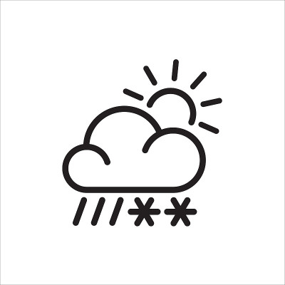 天气线平面矢量图标