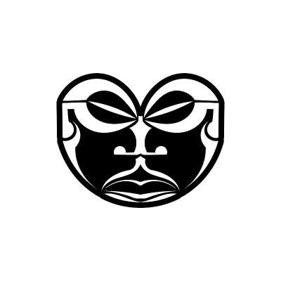 提基用作毛利人的纹身艺术。神圣的符号和符号。股票向量