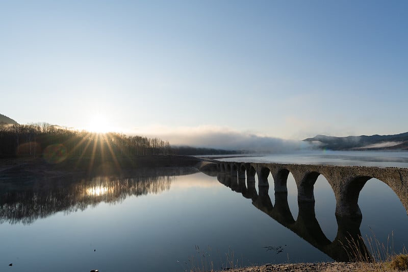 日本北海道的旧混凝土桥