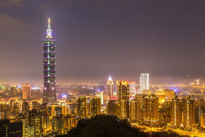 台北,台湾天际轮廓线