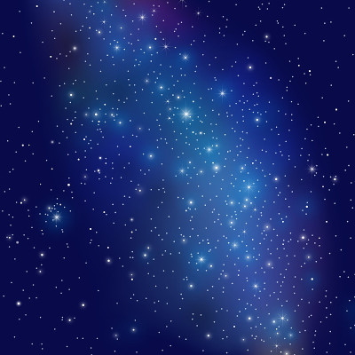 银河在夜空中闪耀
