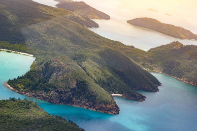 Whitehaven海滩和Whitsundays，昆士兰，澳大利亚