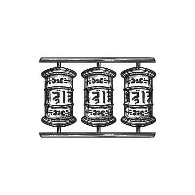 传经轮，佛教宗教符号素描