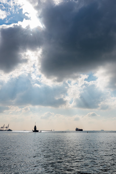 Bosphorus and cloudscape in Istanbul