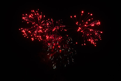 烟花在夜空中