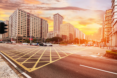 澳门街景的世纪大道