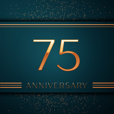 Realistic Seventy five Years Anniversary Celebrati