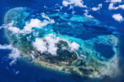 日本冲绳县的Hatoma岛夏日美景