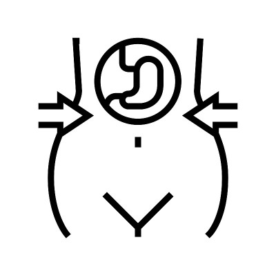 减肥胃线矢量图标减肥插图