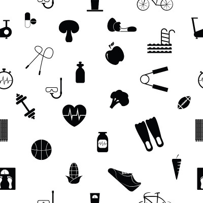 diet seamless pattern background icon.