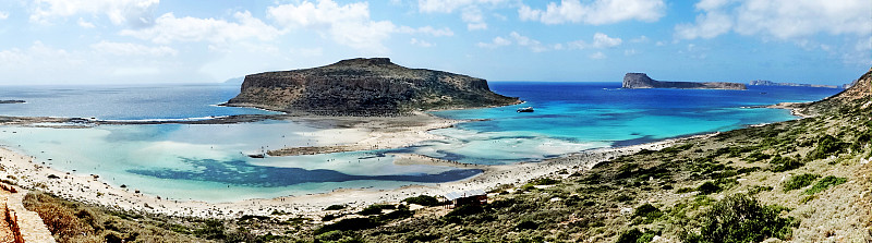 希腊克里特岛的地中海全景