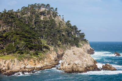 在Point Lobos，加利福尼亚的海岸景观