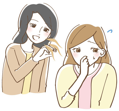 口臭女性插画