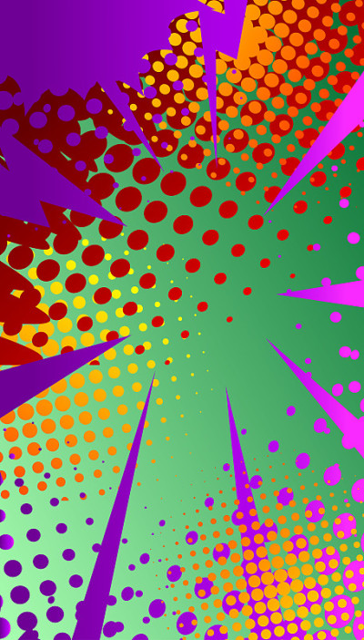 Comic book background with zoom effect.