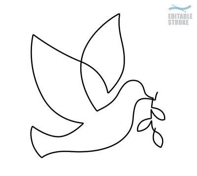 和平鸽连续线