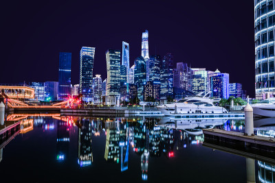 晚上的上海，中国