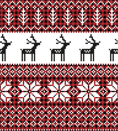 Christmas and New Year pattern at Buffalo Plaid. F